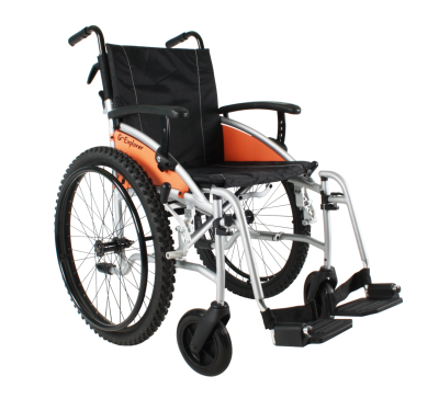 Excel G-Explorer Self Propel All Terrain Wheelchair Silver Frame 18 inch standard seatREVA